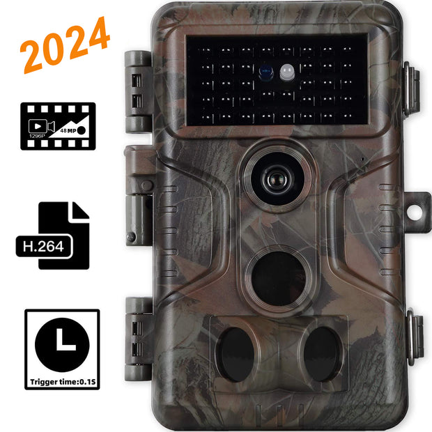 Wildlife Trail Camera with Night Vision 0.1S Trigger Motion Activated 48MP 1296P IP66 Waterproof for Wild animal observing & home security | A323